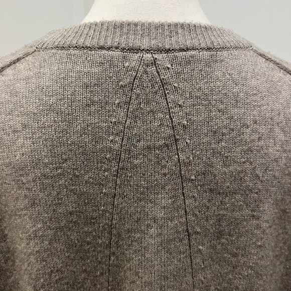 NWOT Cashmere blend | split hem crew neck oversized sweater sz S - Picture 8 of 11